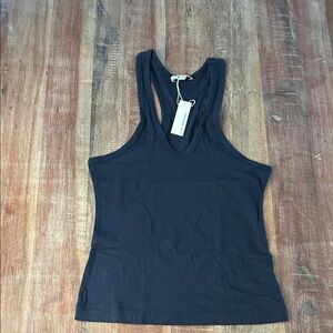 James Perse NWT Black Cut Away Racerback Tank